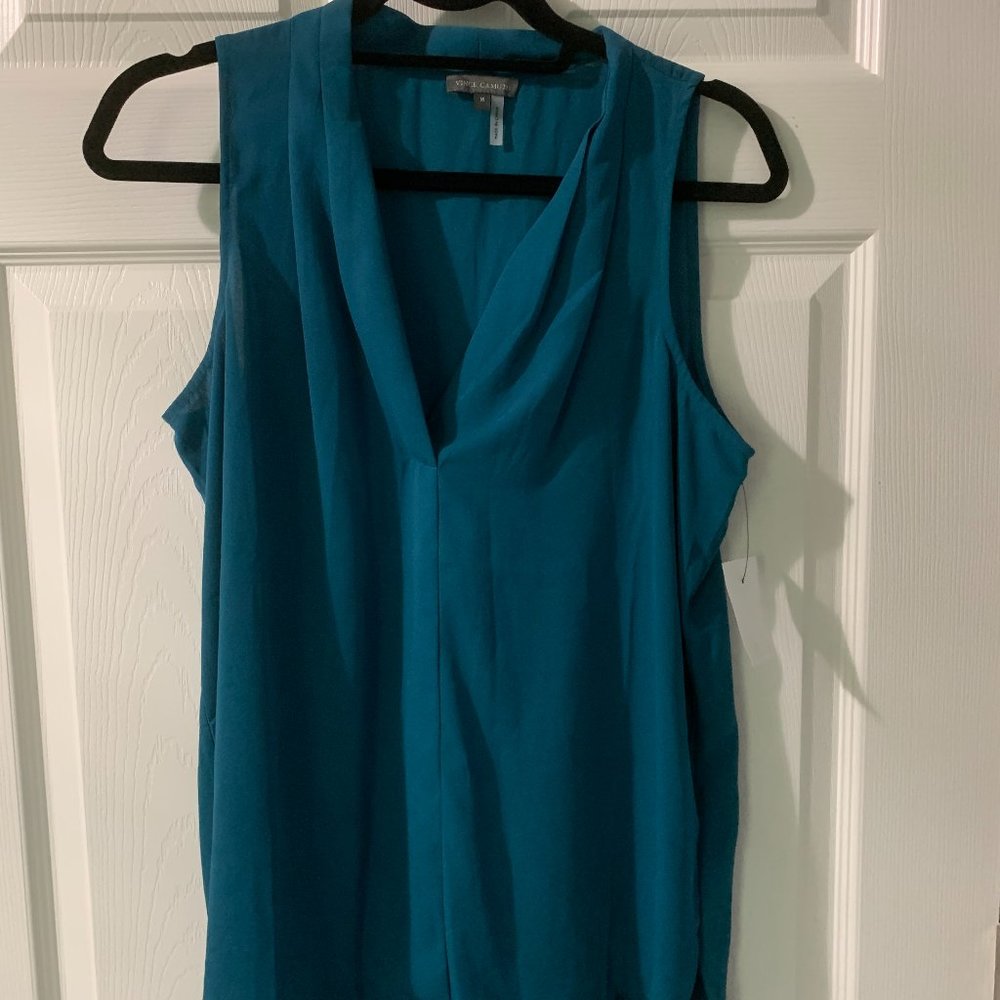 NWOT Vince Camuto sleeveless blouse M - teal